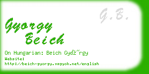 gyorgy beich business card